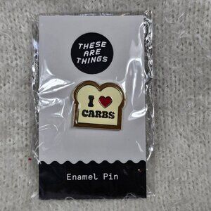 I Love Carbs Lapel Hat Pin Bread NEW